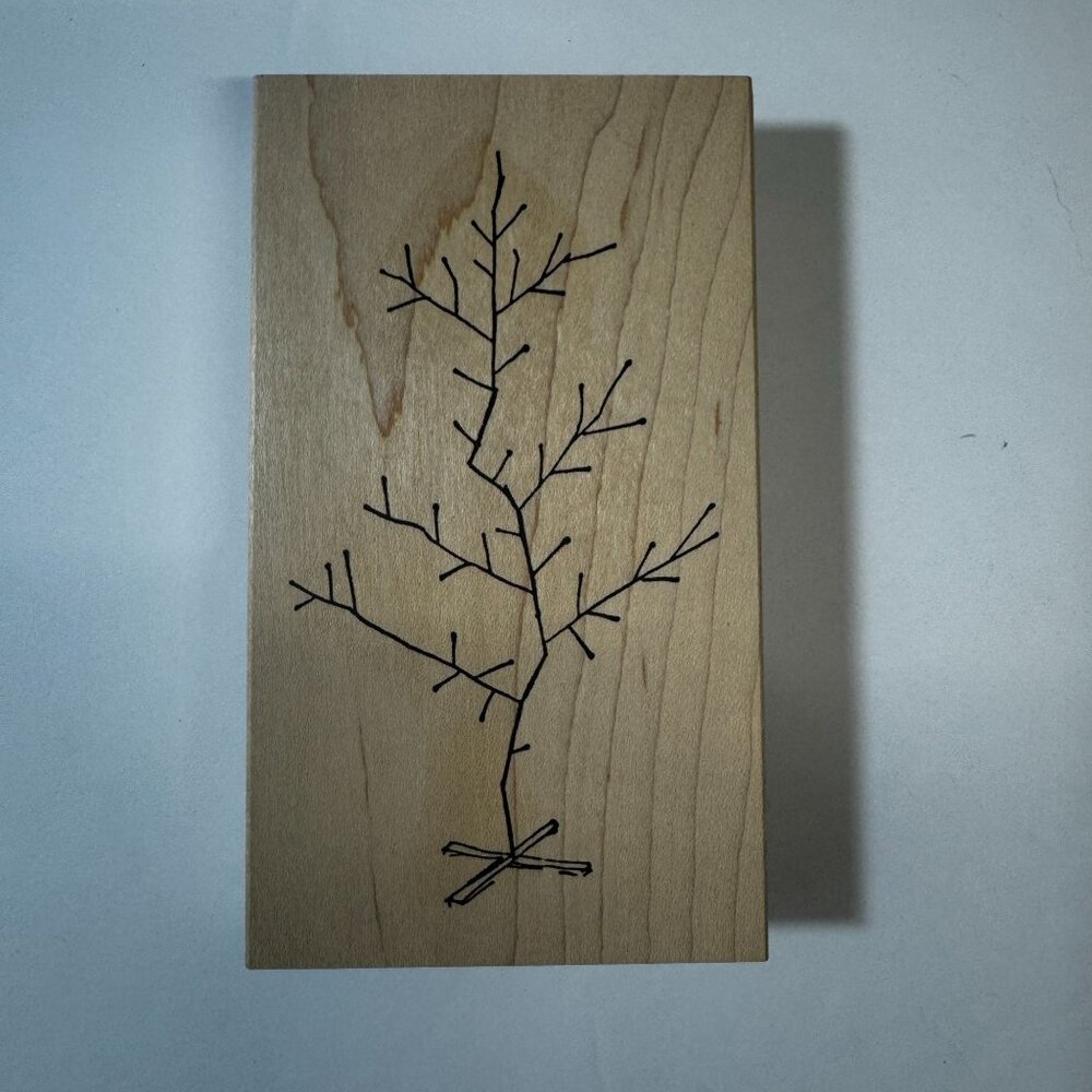 Tree Branch Rubber Stamp On Wooden Block By Judith S-13 Charlie Brown Tree